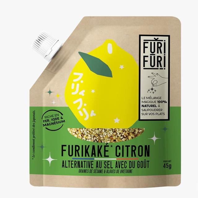 3770024769005 - Furifuri - Furikaké Citron - Alternative au Sel - Condiment Graines de Sésame et Algues