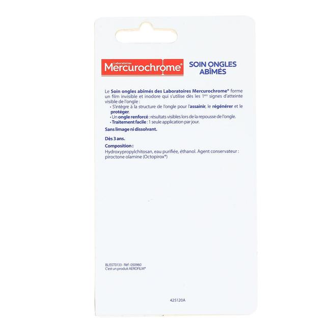 3160920509605 - Mercurochrome - Soin pour ongles abîmés par mycoses et traumatismes