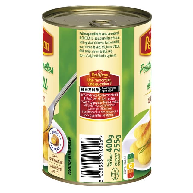 3038353910506 - Petitjean - Petites Quenelles de Veau au Naturel