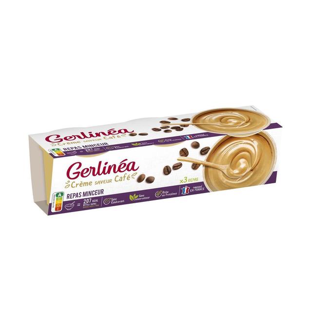 3175681780606 - Gerlinéa - 3 Coupelles crème saveur café -43% de sucres en moins