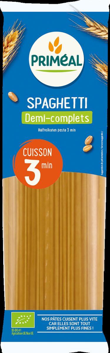3380380090806 - Priméal - Spaghetti 1/2 complet bio cuisson rapide 3 min