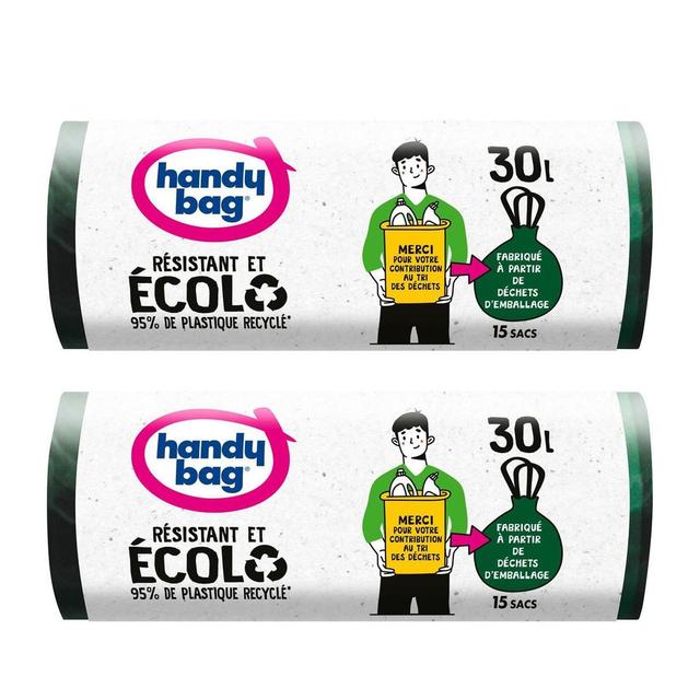2050000390906 - Handy Bag - Sac poubelle recyclé avec poignée 30L