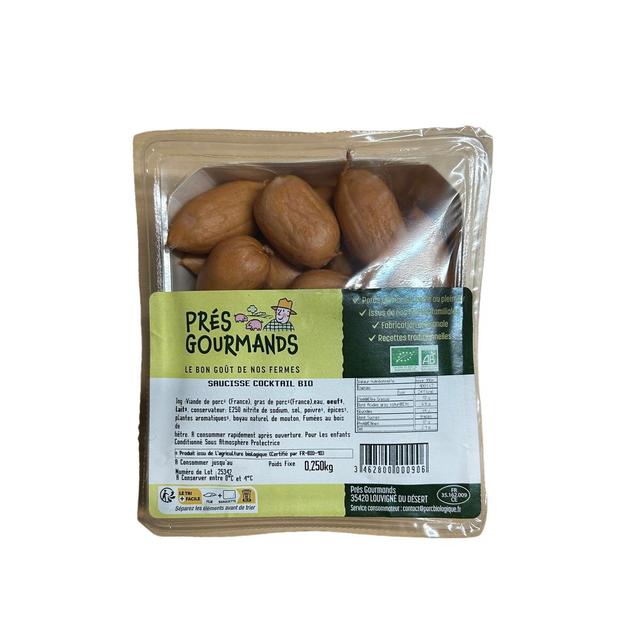 3462800000906 - Prés Gourmands - Saucisses Cocktail Nature Bio