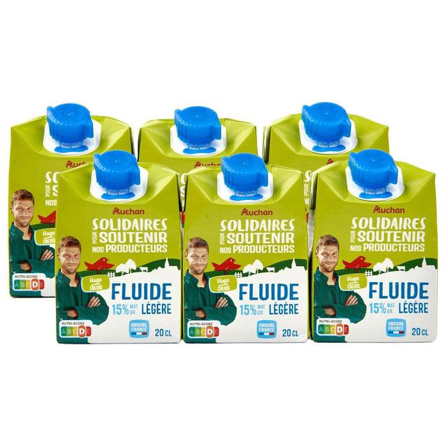 2050000411106 - Auchan Solidaires - Crème fluide légère 15%mg UHT