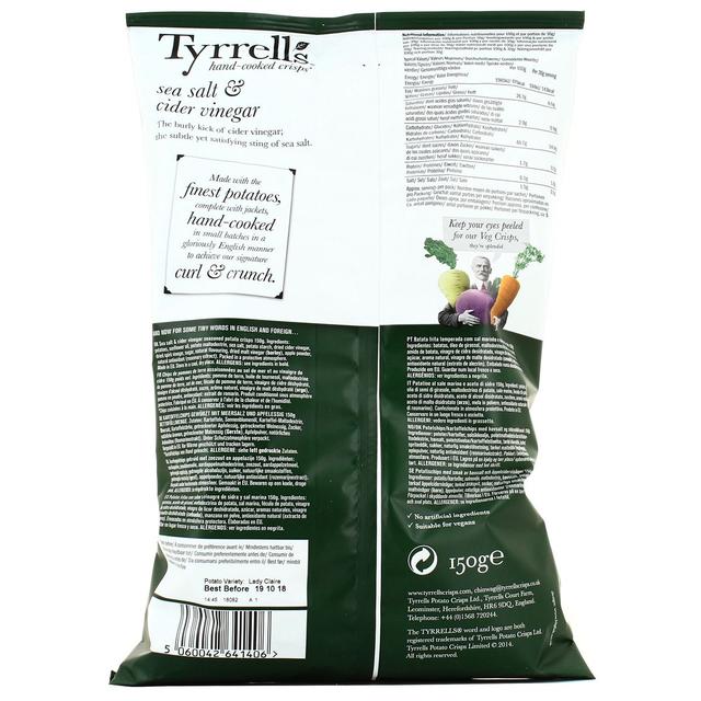 5060042641406 - Tyrrell's - Chips au sel de mer et vinaigre de cidre