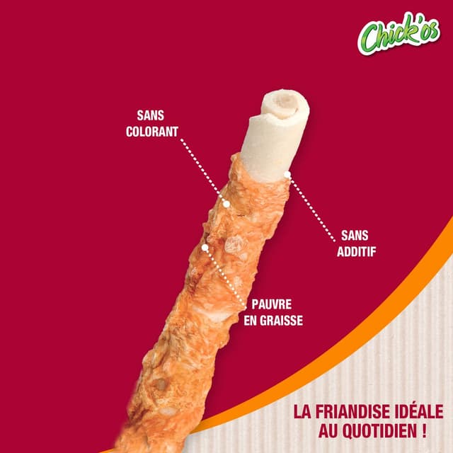 3166780051506 - Riga Chick'Os - Friandise au poulet Big - Friandise Récompense pour grand chien x3