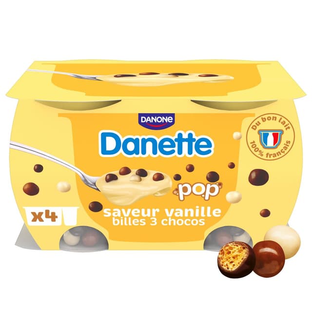 3033491012006 - Danette - Crème dessert vanille billes chocolat