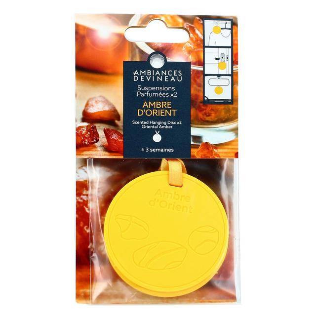 3482356292006 - Ambiances Devineau - 2 Suspensions parfum Ambre d'Orient
