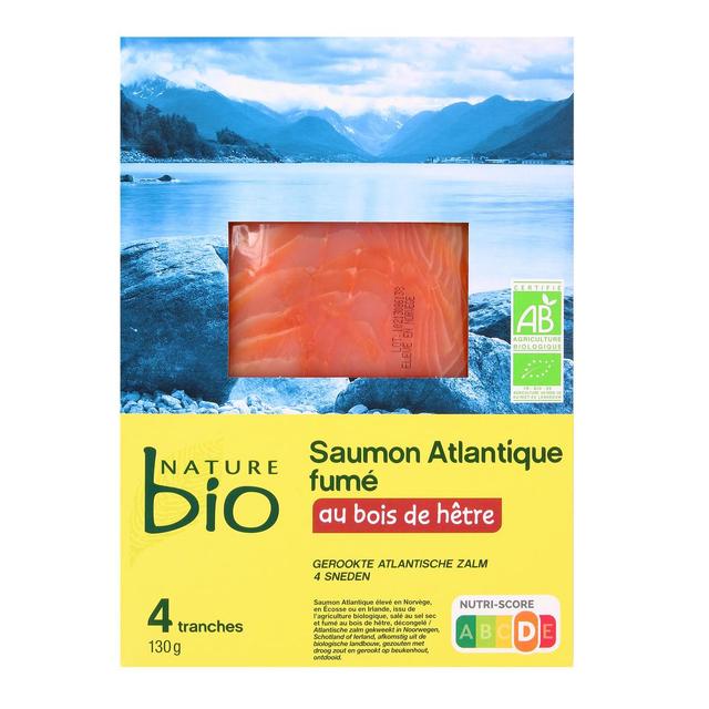 3257986122906 - Nature Bio - Saumon fumé Bio, 130g