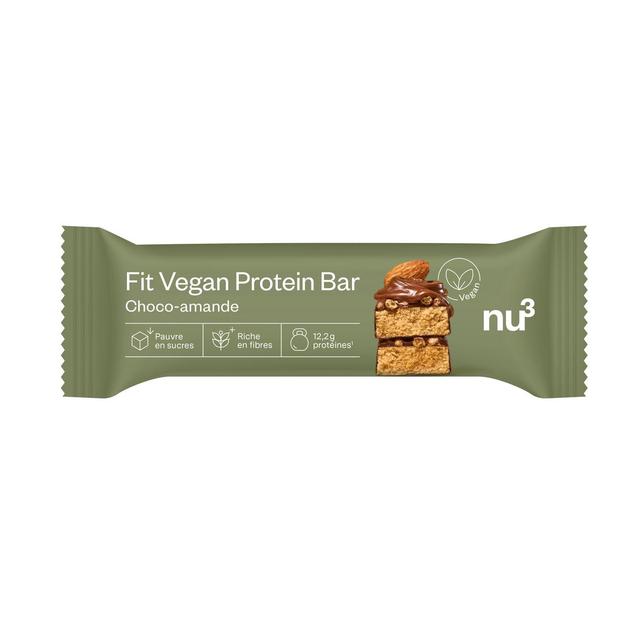 4260744953406 - NU3 - Barre Protéinée Amandes Chocolat- Fit Vegan Bar