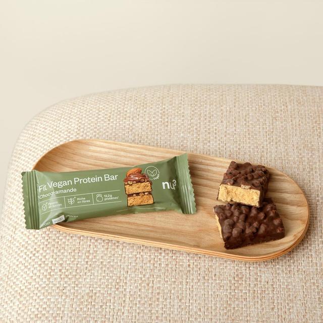 4260744953406 - NU3 - Barre Protéinée Amandes Chocolat- Fit Vegan Bar