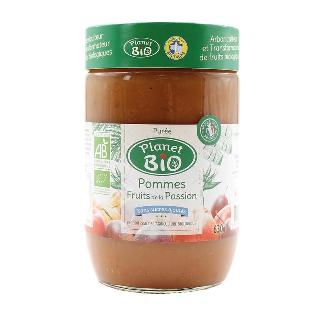 3301597005506 - Planet Bio - Purée Pomme Fruits de la passion bio sans sucres ajoutés