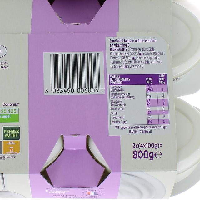 3033490006006 - Light&Free - Fromage Blanc Nature 0%mg