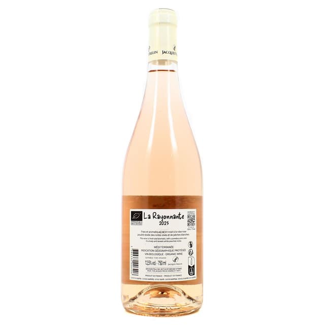 3380330006406 - Vin de pays d'Oc rosé IGP - Rayonnante syrah Bio