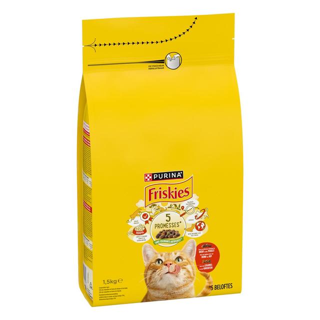 8445290976406 - Purina - Friskies - Croquettes Boeuf Poulet Légumes pour chat adulte