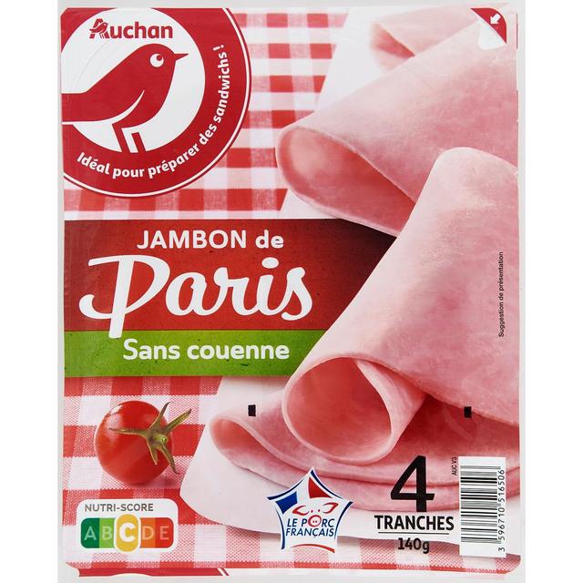 3596710516506 - Auchan - Jambon de Paris Sans Couenne