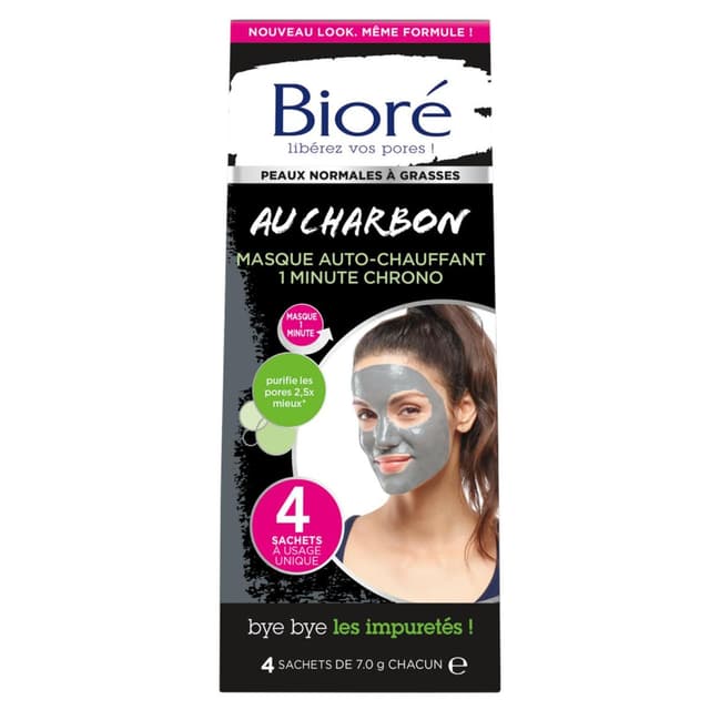 5017634238506 - Bioré - Masque visage auto-chauffant au charbon