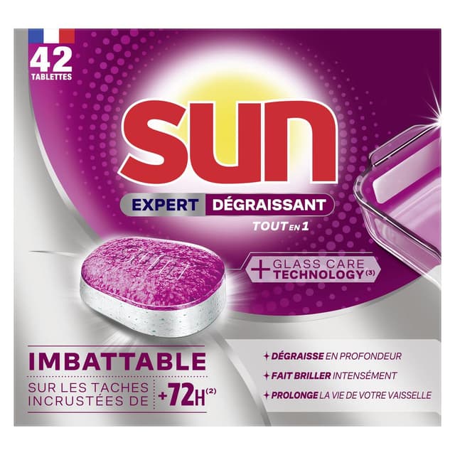 8720181908606 - Sun - Tablettes lave-vaisselle Tout en 1 Anti-tâches Expert Dégraissant