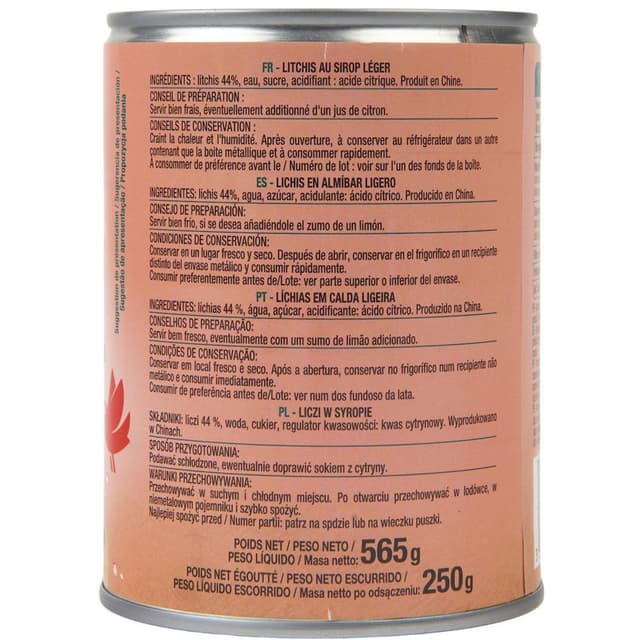 3596710429806 - Auchan - Lychees au Sirop