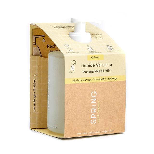 3760313230507 - Spring - Liquide vaisselle rechargeable + une recharge citron