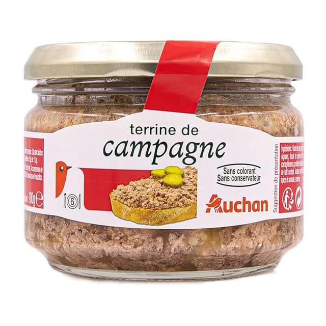 3596710010707 - Auchan - Terrine de campagne en bocal