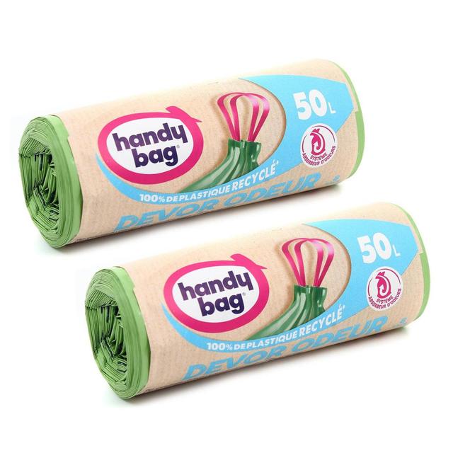 2050000390807 - Handy Bag - Sac poubelle 50 L à lien pratique Dévor Odeur