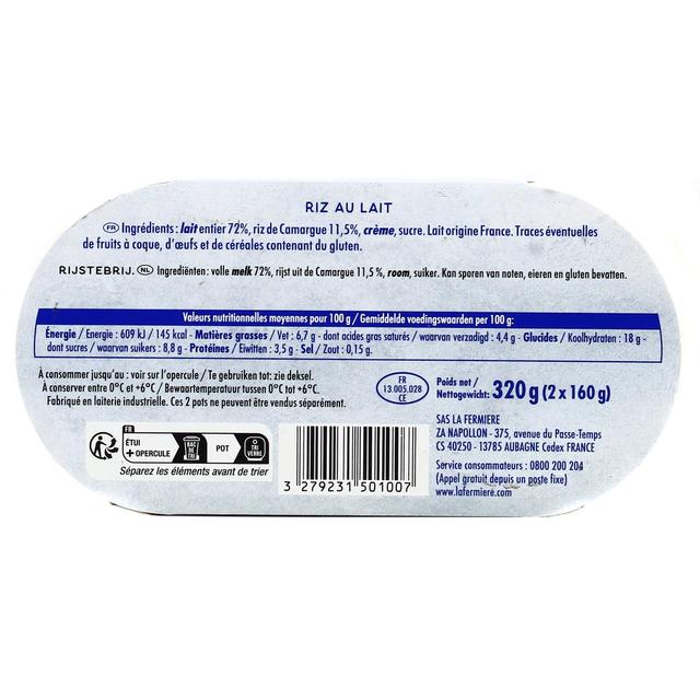 3279231501007 - La Fermière - Riz au lait nature