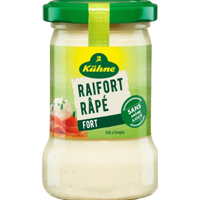4012200032107 - Kühne - Raifort râpé fort en bocal