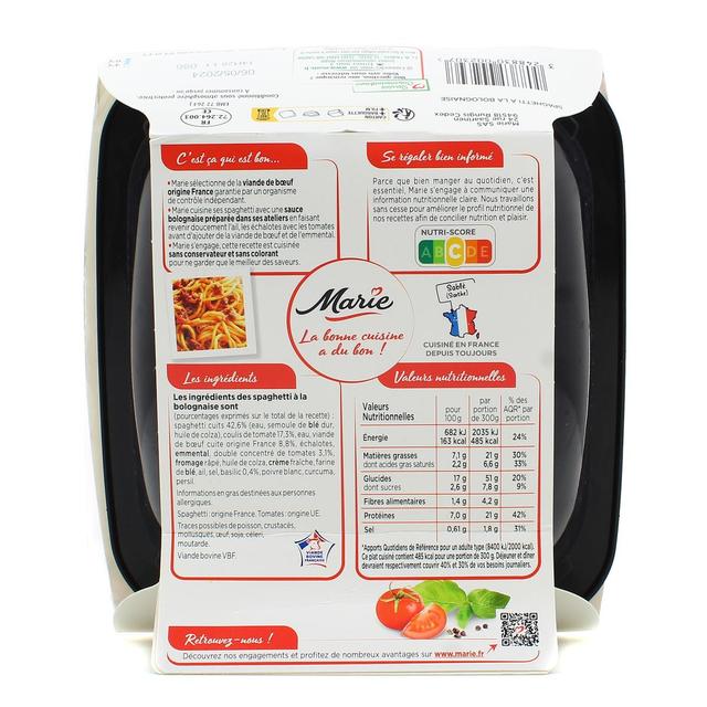 3248830002307 - Marie - Spaghetti à la Bolognaise Tomate et Basilic