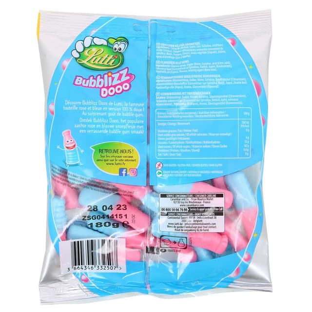 3664346332507 - Lutti - Bubblizz dooo bonbons goût de bubble gum