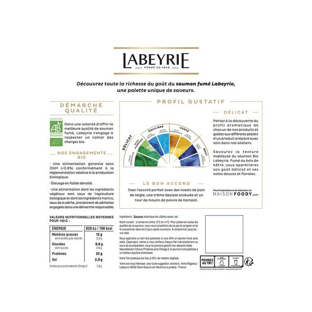 3033610062707 - Labeyrie - Saumon Fumé Bio Equilibré de Norvège