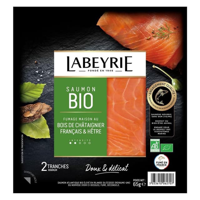3033610062707 - Labeyrie - Saumon Fumé Bio Equilibré de Norvège