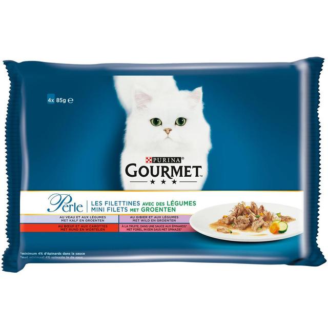 7613030432807 - Purina - Gourmet Perle - Sachets en Sauce Filettines avec des Légumes 4 variétés pour chat