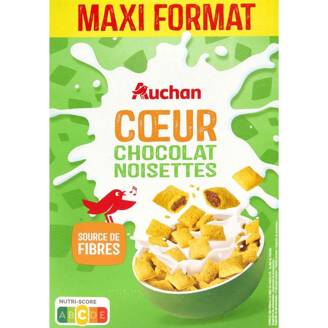 3596710523207 - Auchan - Céréales coeur chocolat noisettes