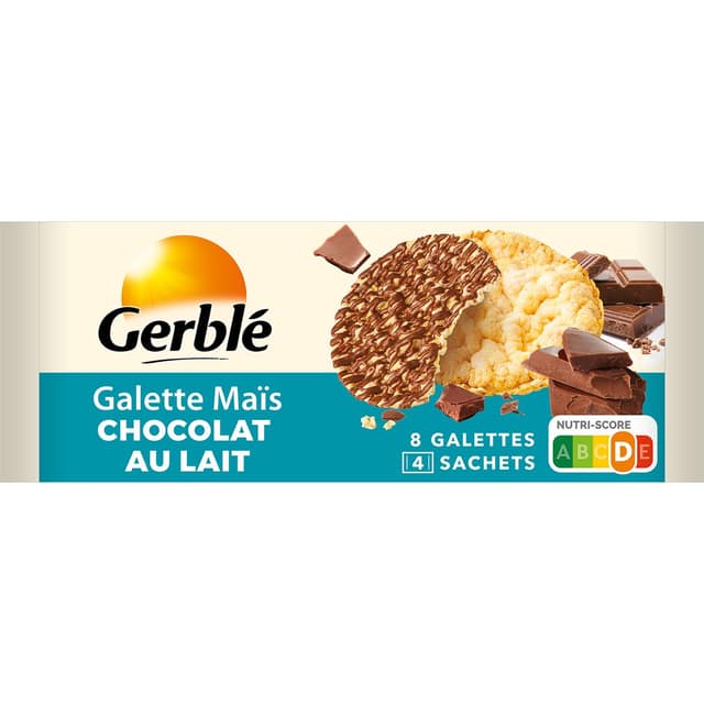 3175681213807 - Gerblé - 8 Galettes de Maïs au Chocolat au Lait