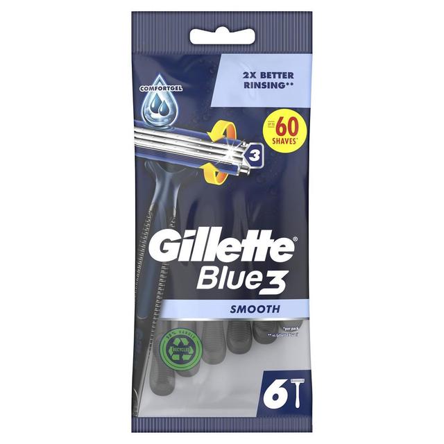 8006540734407 - Gillette Blue 3 - Rasoirs jetables Blue3 smooth 3 lames
