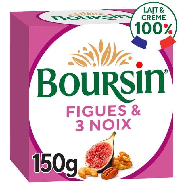 3073781075007 - Boursin - Fromage à tartiner Figue et aux trois noix