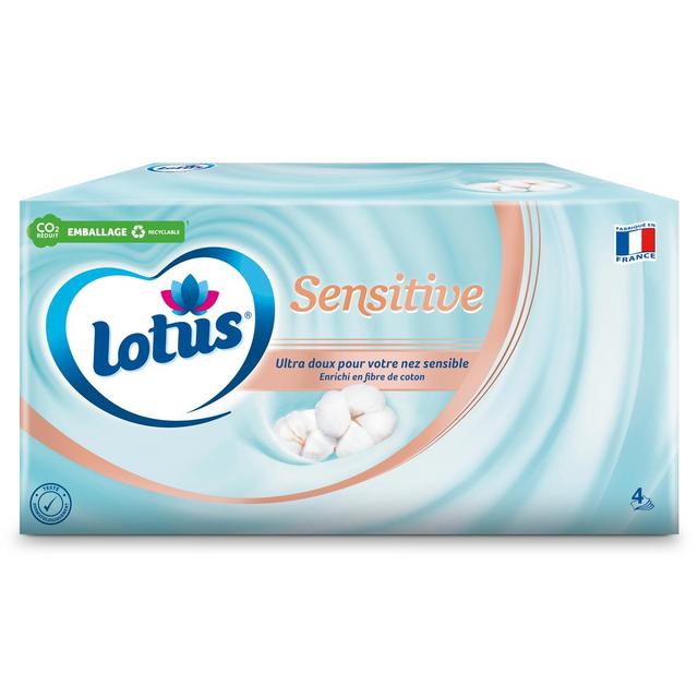 3133200155007 - Lotus - Mouchoirs en boîte Sensitive blancs