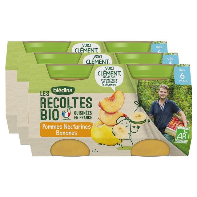 2050000395307 - Blédina - Les Récoltes Bio - Pomme Nectarine Banane Bio Pot Bébé Dès 6 mois