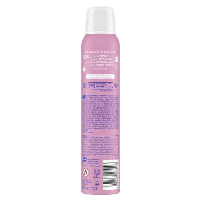 3181730185407 - Monsavon - Déodorant spray 24h à la pierre d'alun parfum lait et fleur de lotus