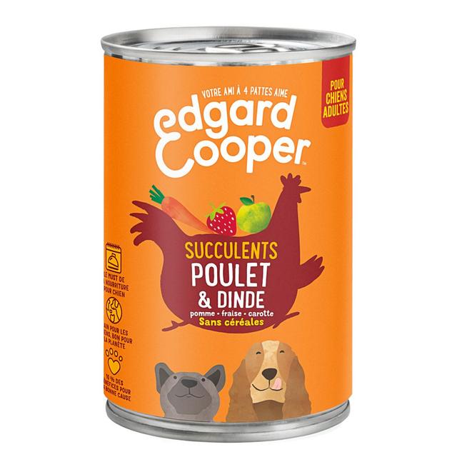 5425039486307 - Edgard Cooper - Boîte Pâtée Poulet et Dinde sans céréales pour Chien Adulte