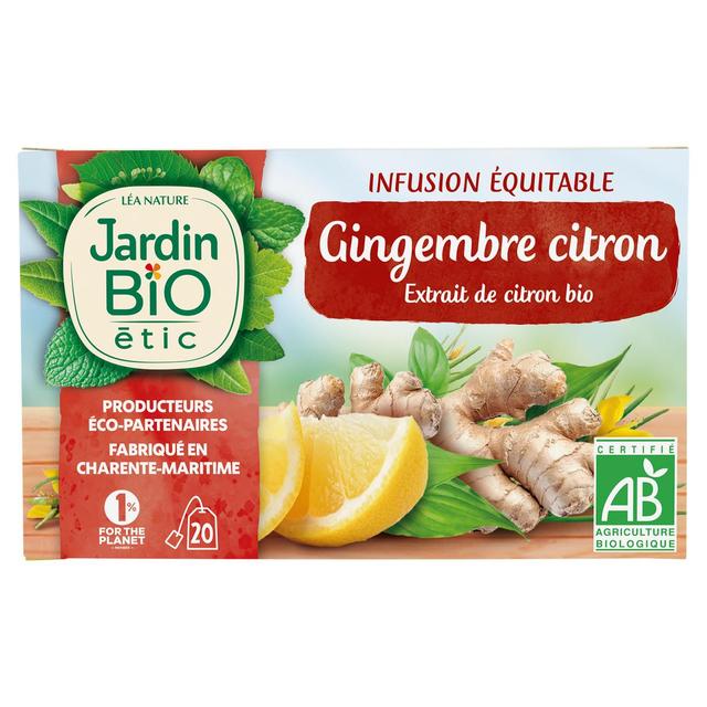 3760020508807 - Jardin Bio Etic - Infusion Gingembre Citron Bio - 20 sachets