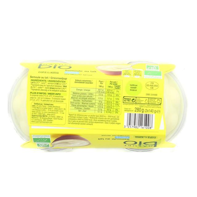 3257982161008 - Nature Bio - Semoule au lait, Bio