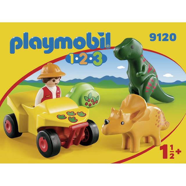 4008789091208 - PLAYMOBIL® 1.2.3 - Explorateur et dinosaures