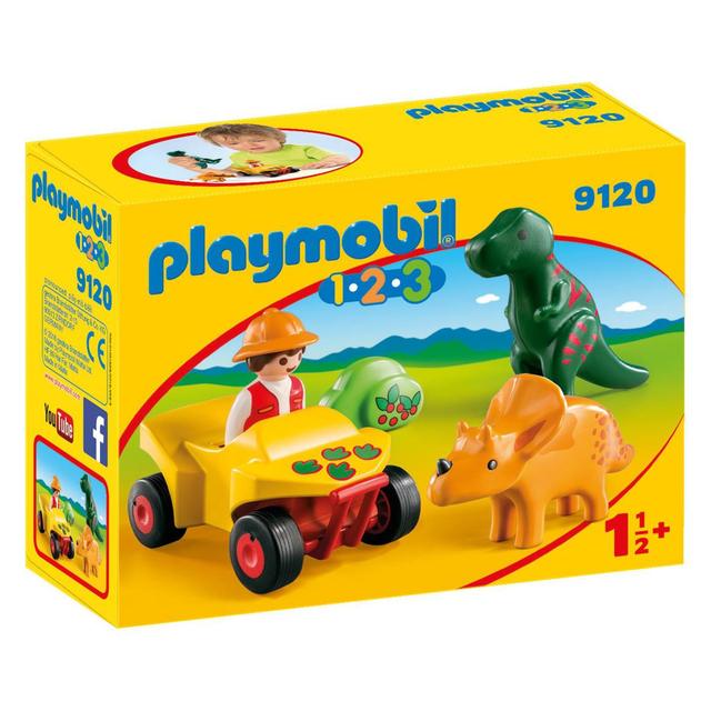 4008789091208 - PLAYMOBIL® 1.2.3 - Explorateur et dinosaures