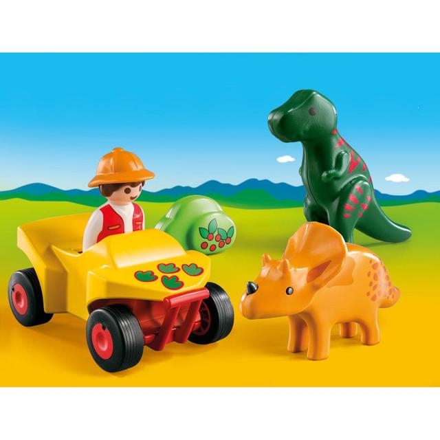 4008789091208 - PLAYMOBIL® 1.2.3 - Explorateur et dinosaures