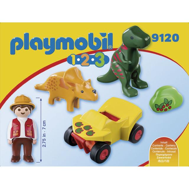 4008789091208 - PLAYMOBIL® 1.2.3 - Explorateur et dinosaures