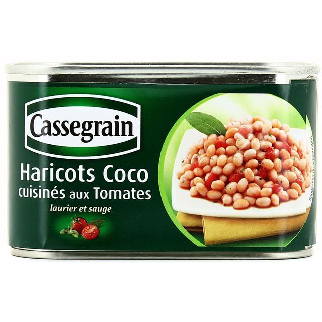3083681001808 - Cassegrain - Haricots coco cuisinés à la tomate, laurier et sauje