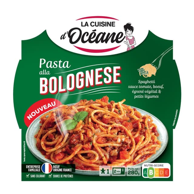 3188720001808 - La Cuisine d'Océane - Spaghetti Sauce Tomate,Bœuf égrené Végétal & Petit Légumes