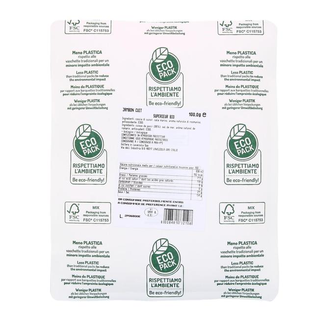 8008481732108 - Le Biodelizie Di Golfera - Jambon Cuit Découenné Sans Gluten, Bio